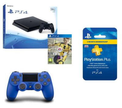 PLAYSTATION 4 PLAYSTATION 4 Slim & FIFA 17 with Accessory Bundle